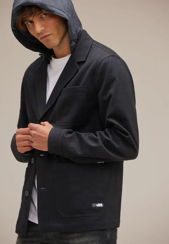 Blazer mit Kapuze - Black