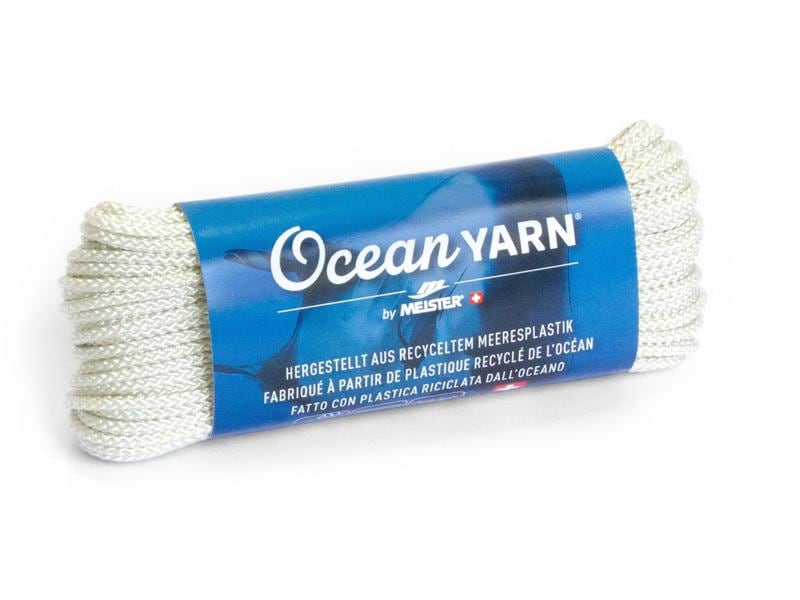 Meister Seil OceanYarn Ø 2 mm, 20 m, 80 kg, Weiss Seilbund Kordel aus recyceltem Kunststoff