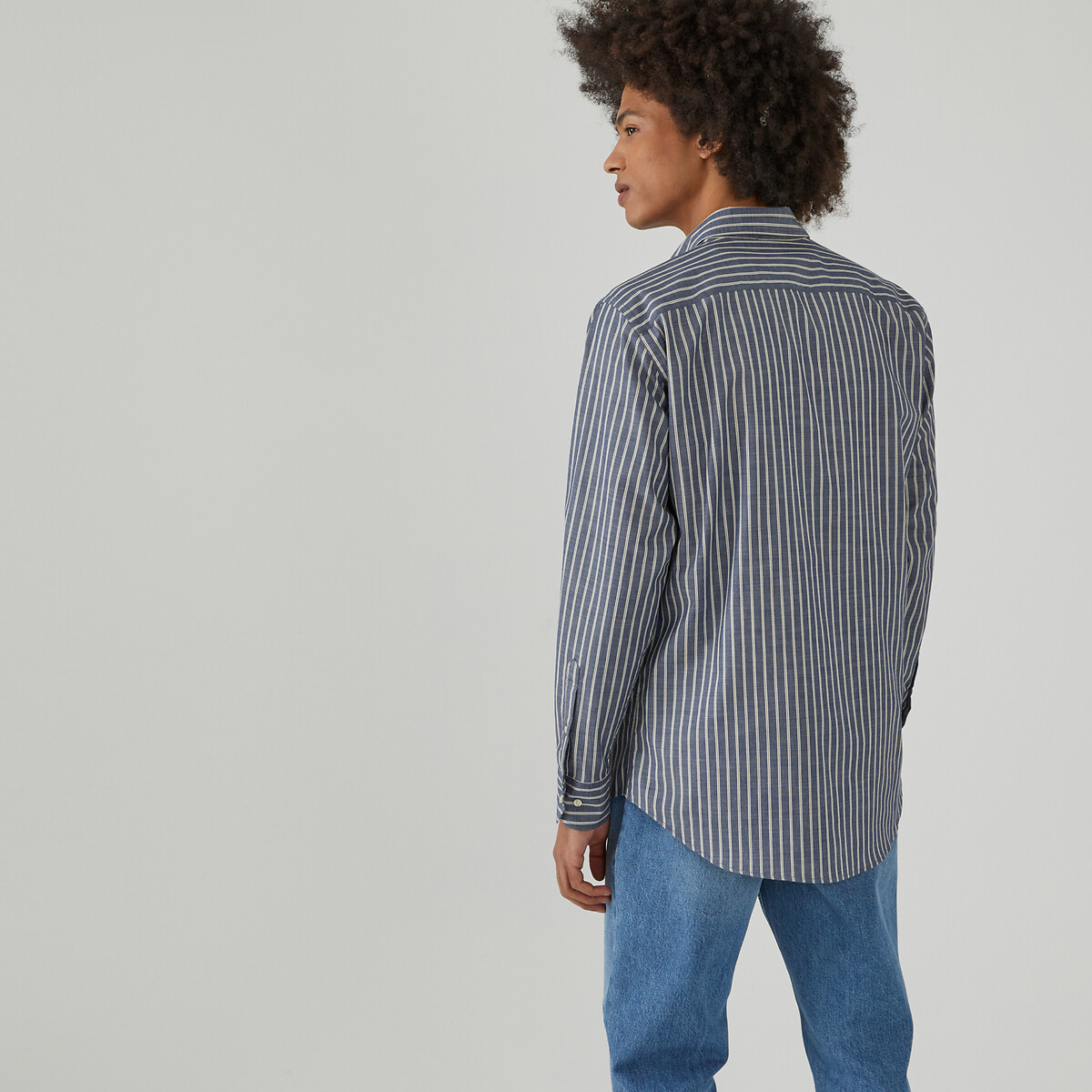 COLEÇÃO LA REDOUTE<br>Camisa reta listrada com gola americana