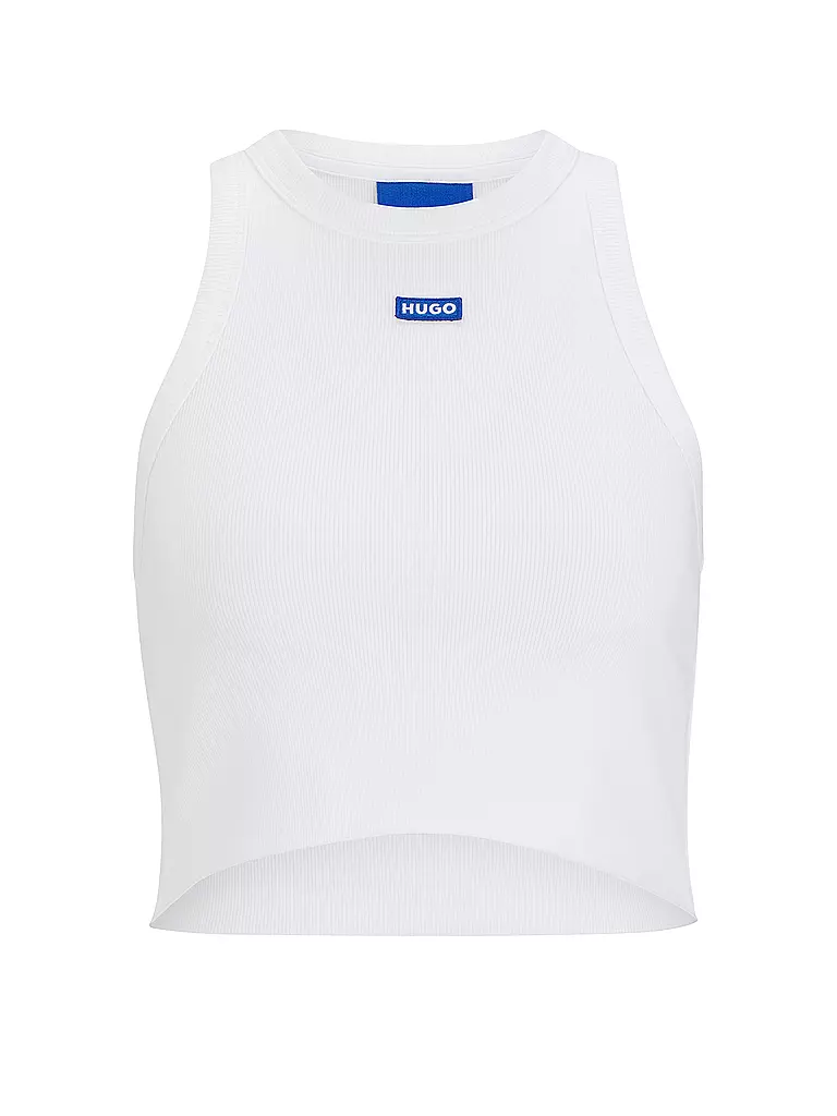 HUGO Top Cropped Fit  weiss