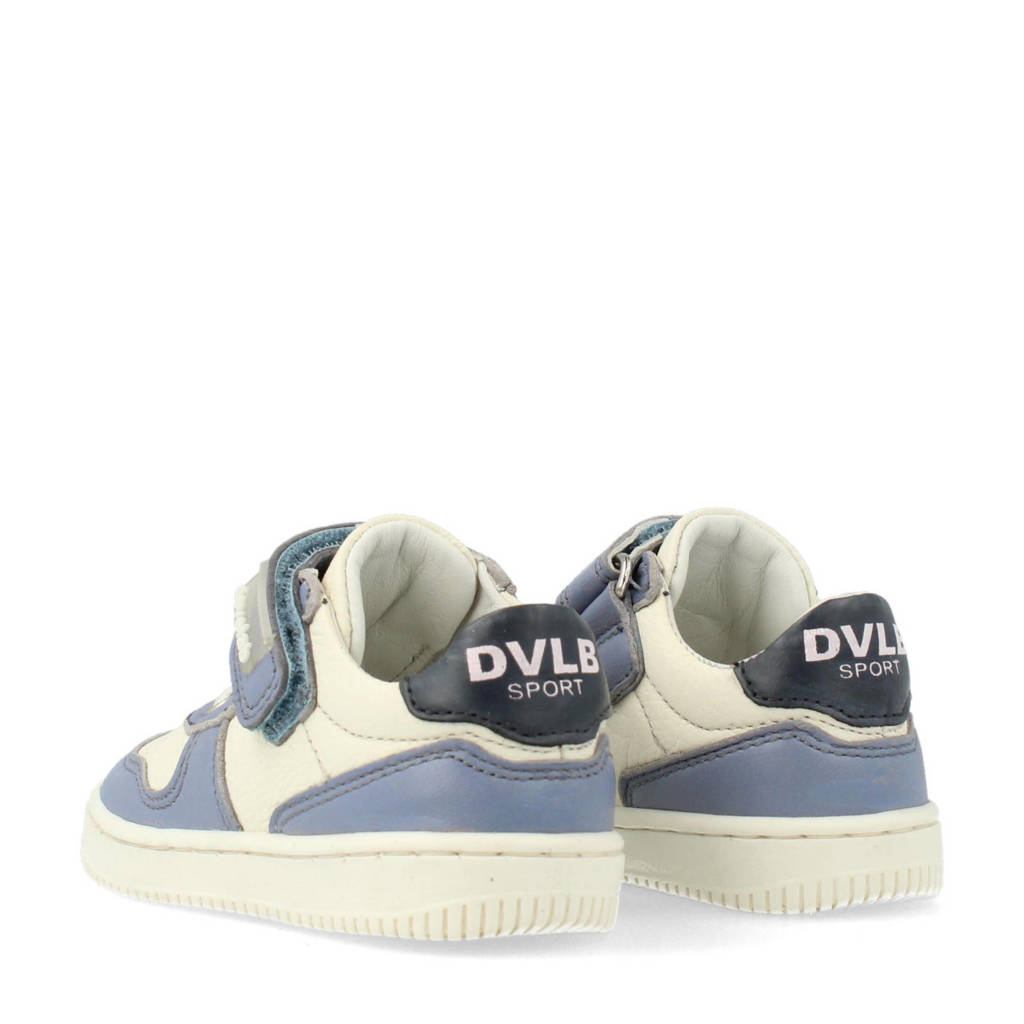 Develab leren sneakers blauw/wit
