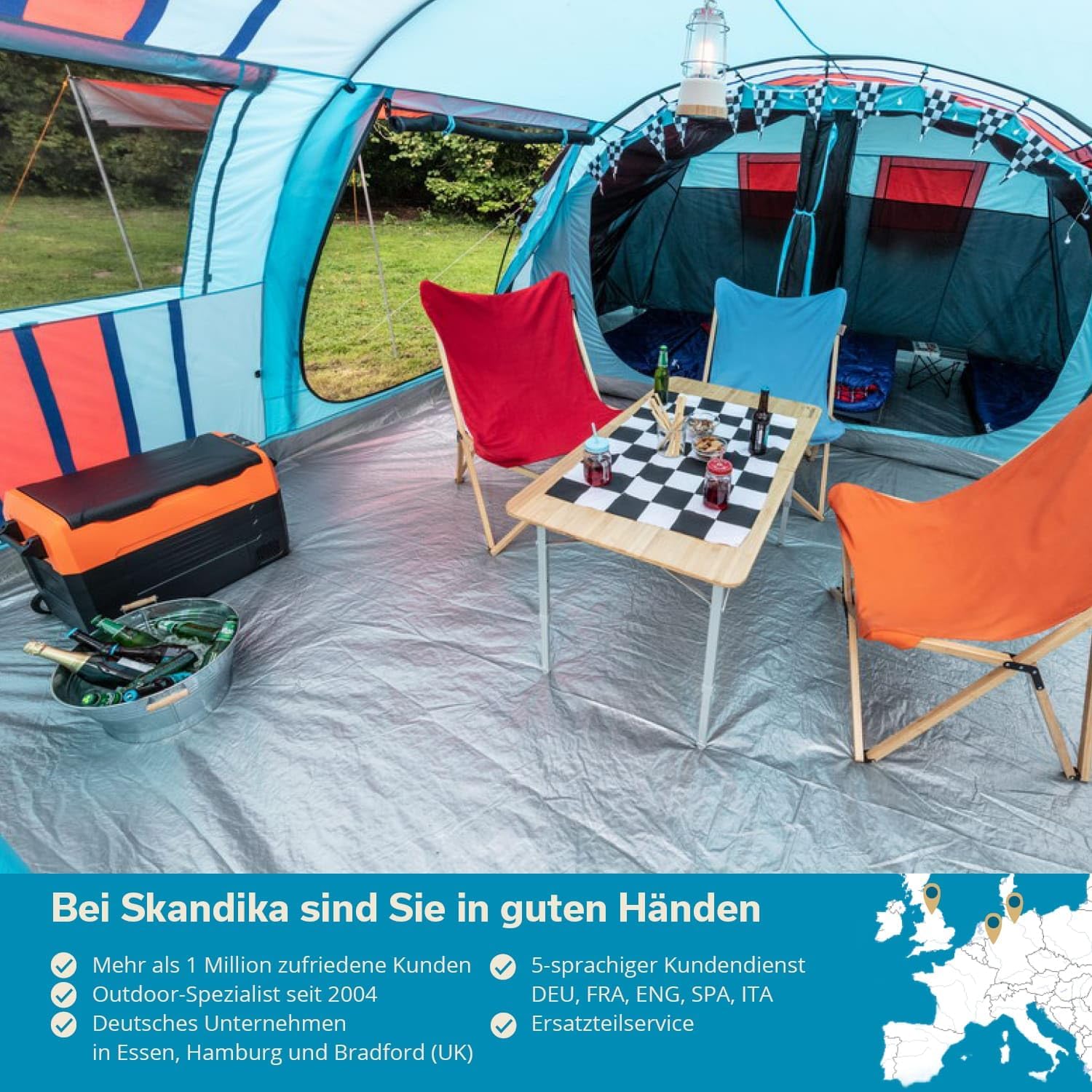 Skandika Auto-Gefrierbox 35 bis 55 L +10 ° bis -20 °C | Kompressor Kühlbox mit Trennwand, leise, Eco-Mode, mit 12 V Stecker oder Netzteil für Steckdose | Camping Kühlschrank für Auto, LKW, Bus, Camper
