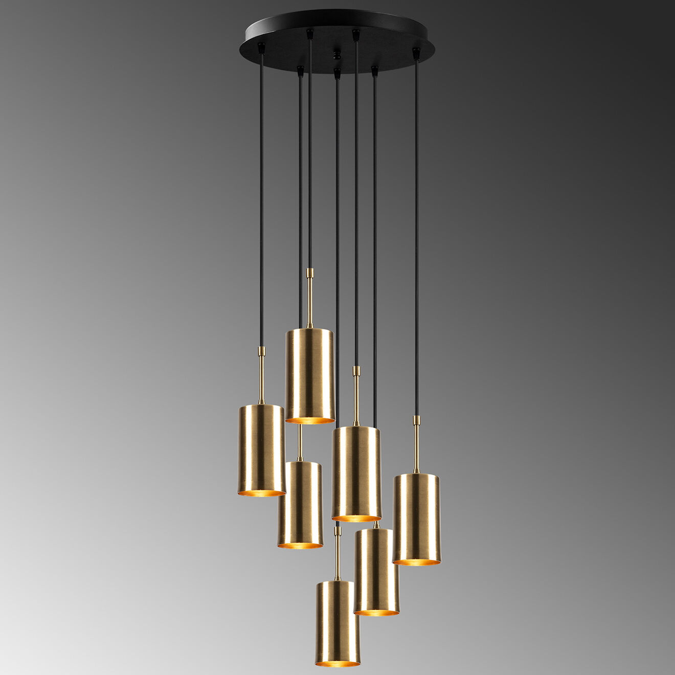 Opviq Suspension Kem noir/doré - 43x120 cm