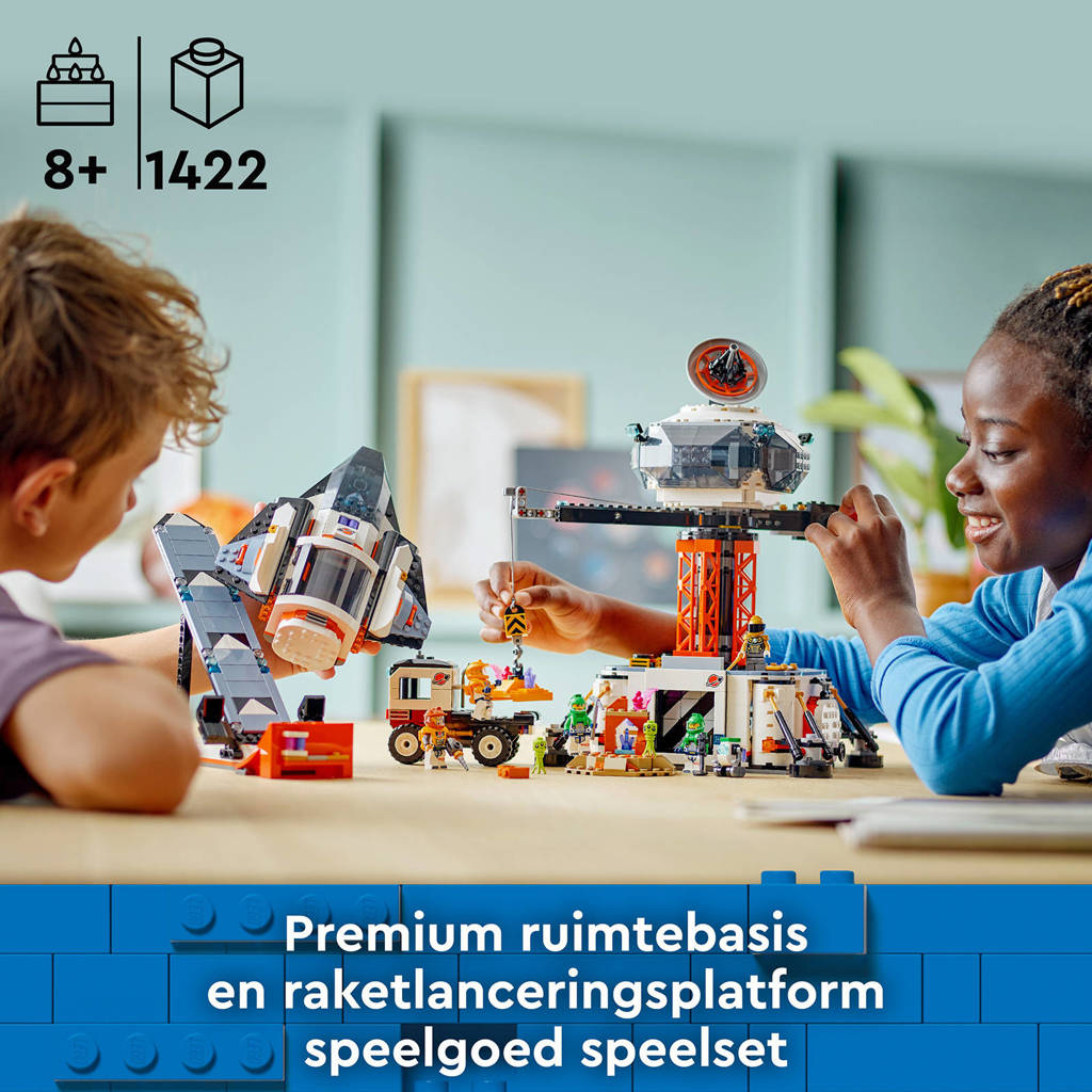 Fijne set!Ruimtebasis en raketlanceringsplatform Speelgoed Raket, Robot en Alien Set 60434