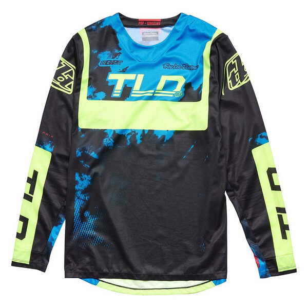 Troy Lee Designs - Maillot GP Astro Noir / Jaune fluo / Bleu
