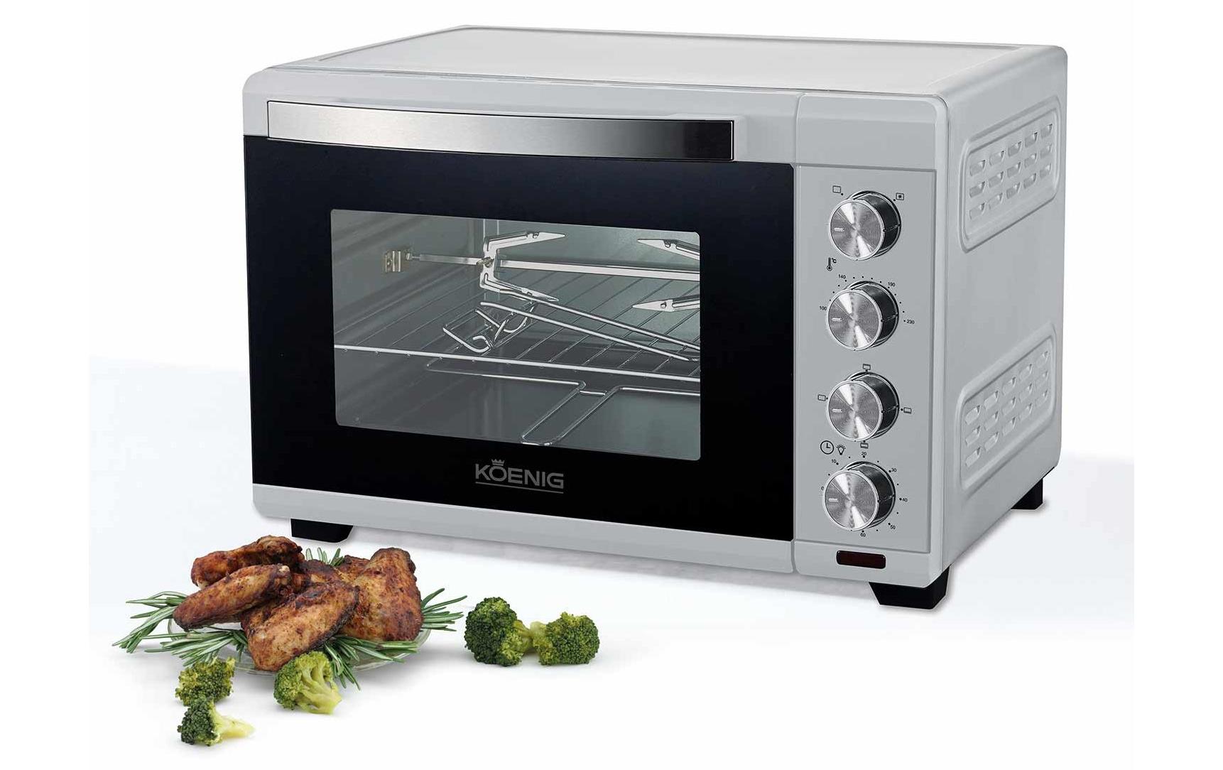 Backofen 30 l, Chrom/Schwarz<br>Backgrill mit Drehspiess