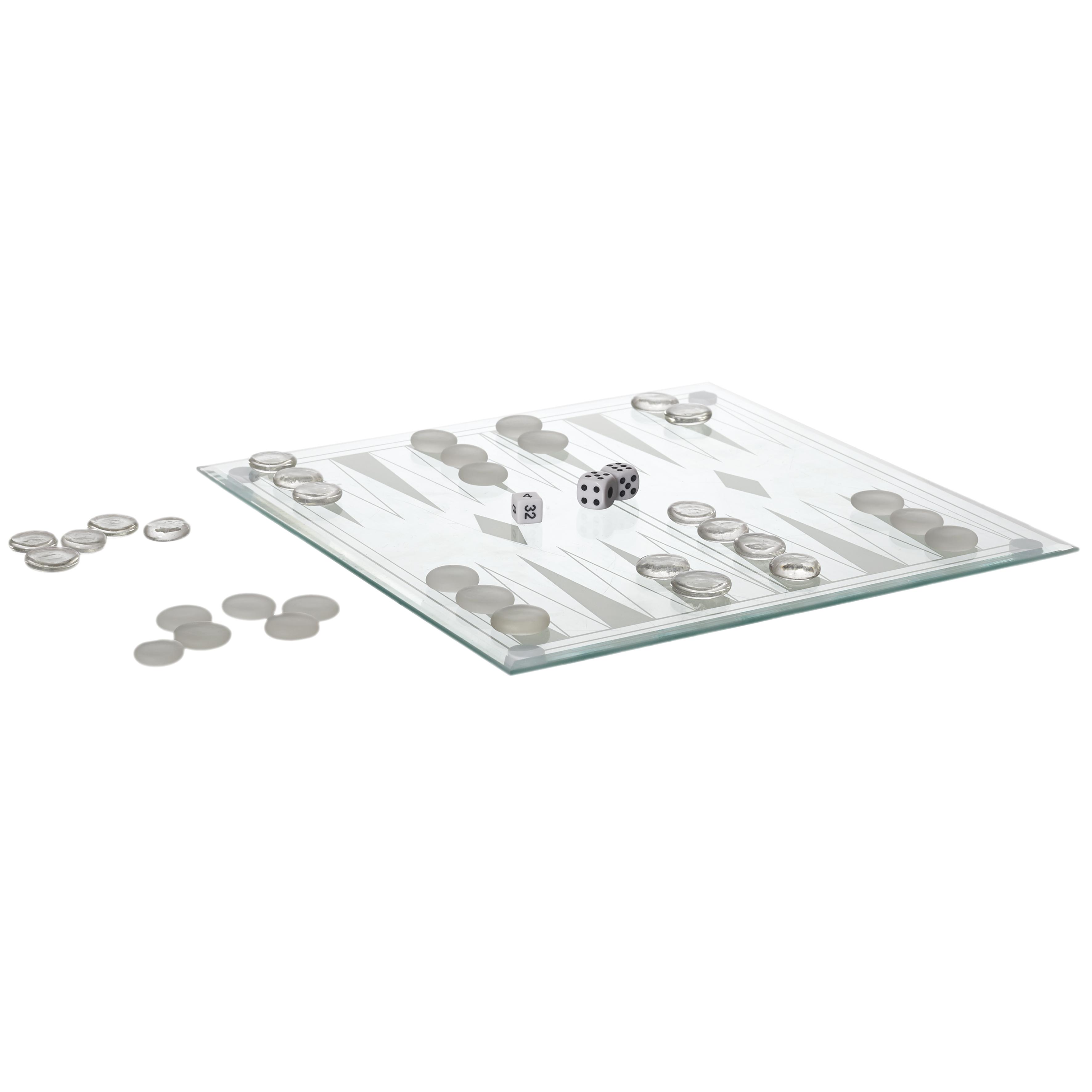JEU BACKGAMMON VERRE
