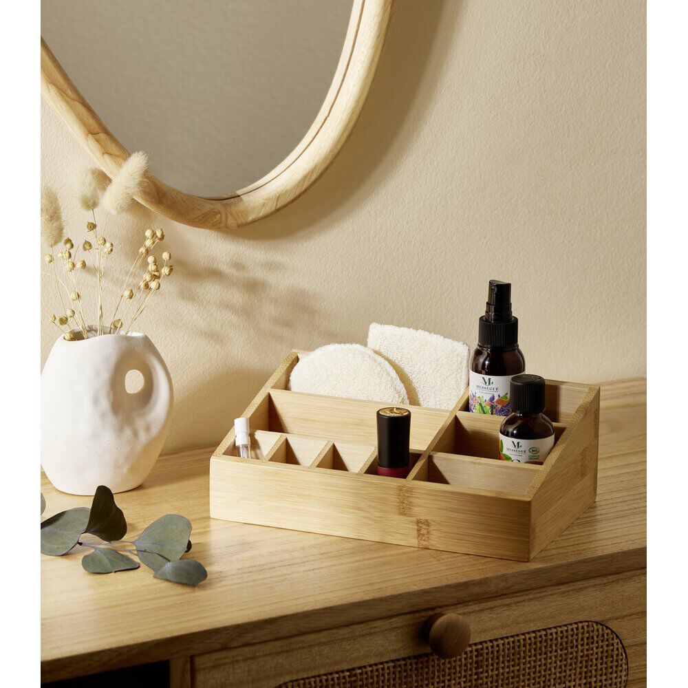 Rangement cosmétique en bambou
