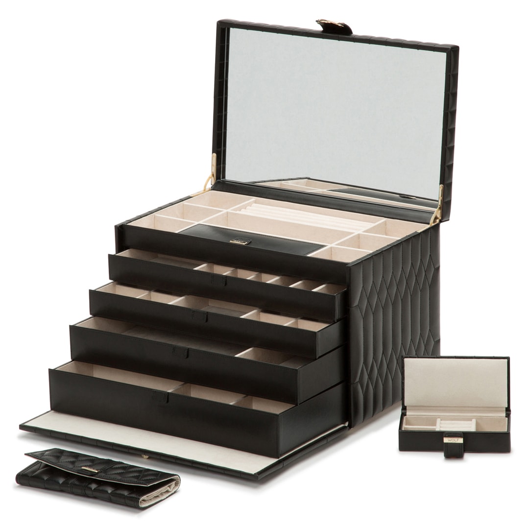 Wolf 1834 Caroline Schmuckbox XL Schwarz
