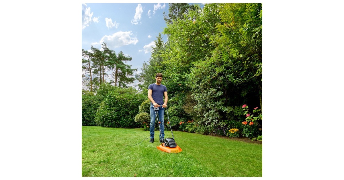 BLACK+DECKER1200W 30cm zweefmaaier grasmaaier  (Oranje/zwart)