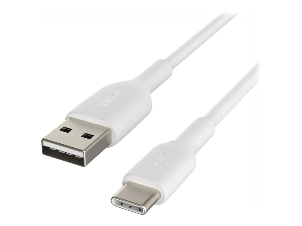 Belkin BoostCharge - USB-kabel - 24 pin USB-C (han) til USB (han) - 1 m - hvid