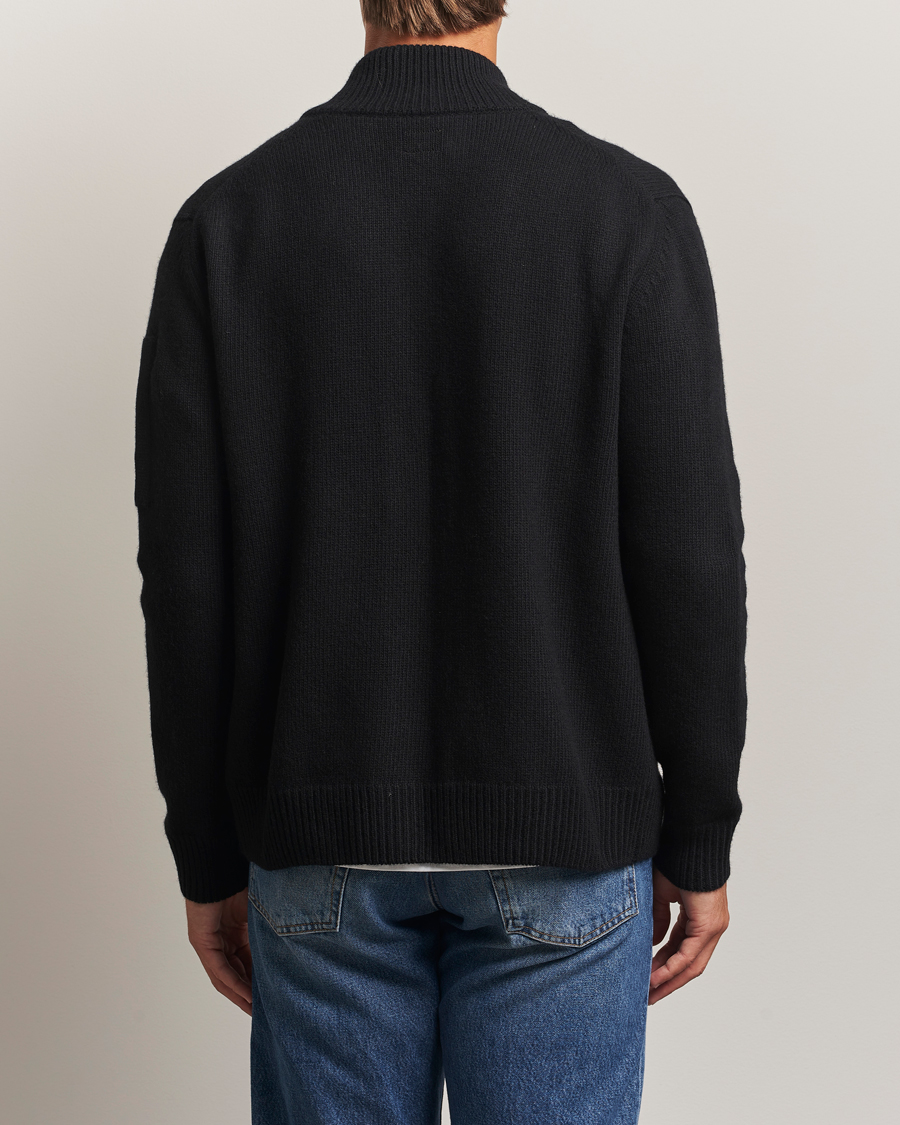 C.P. Company Knitted Lambswool Cardigan Black