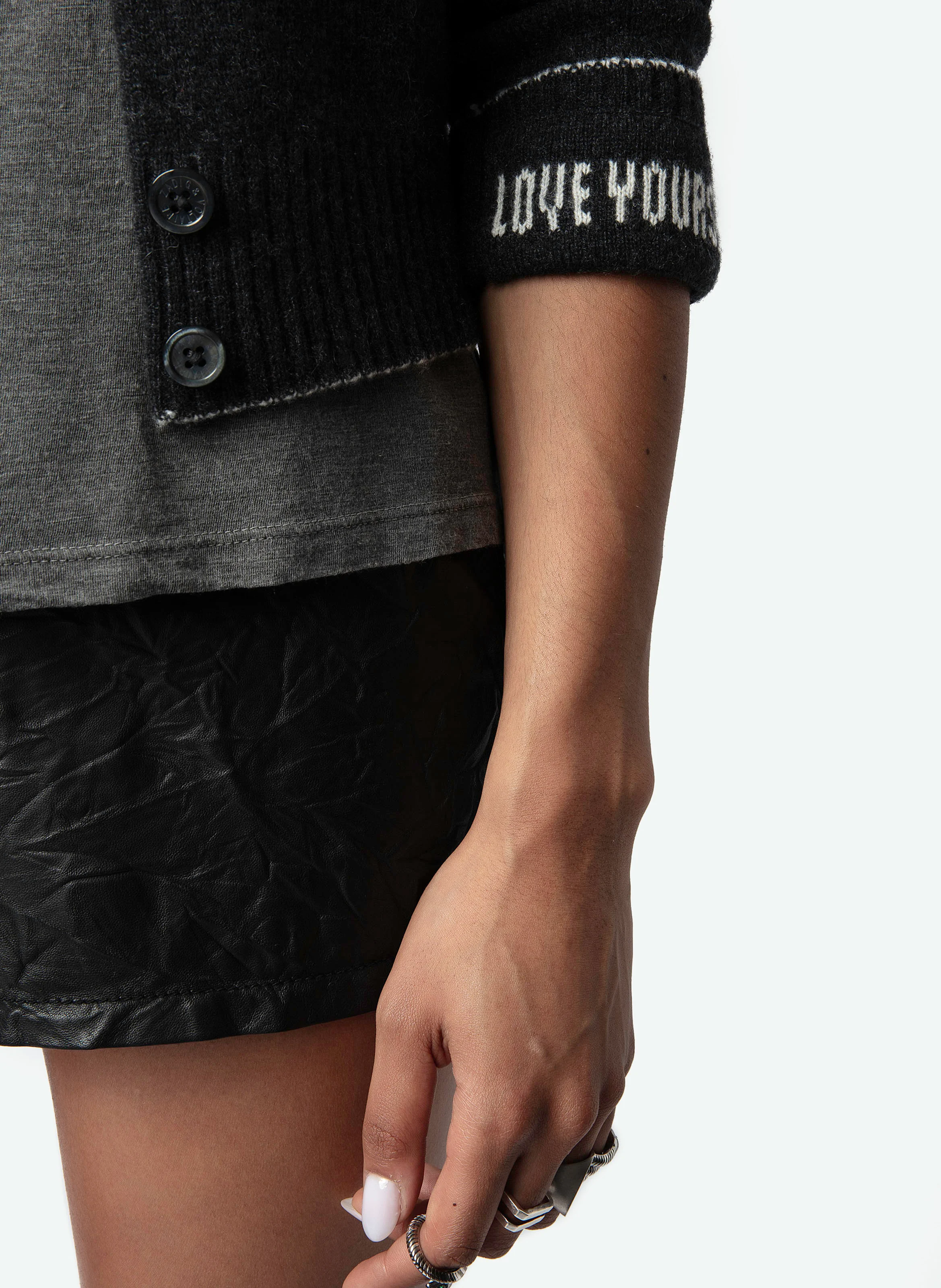 VOLTIA - Cardigan droit en cachemire | Gris