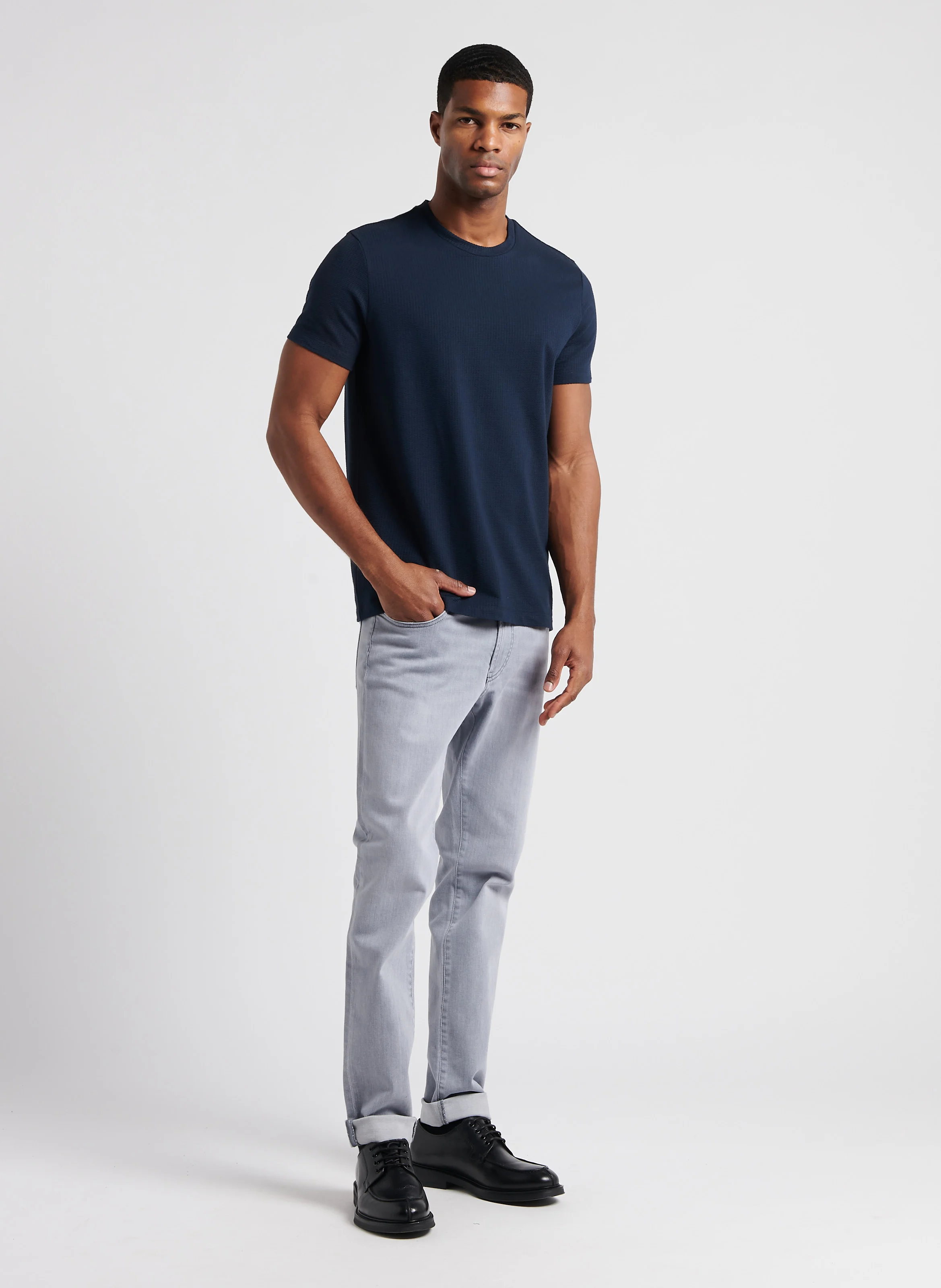 Jean slim en coton stretch | Gris