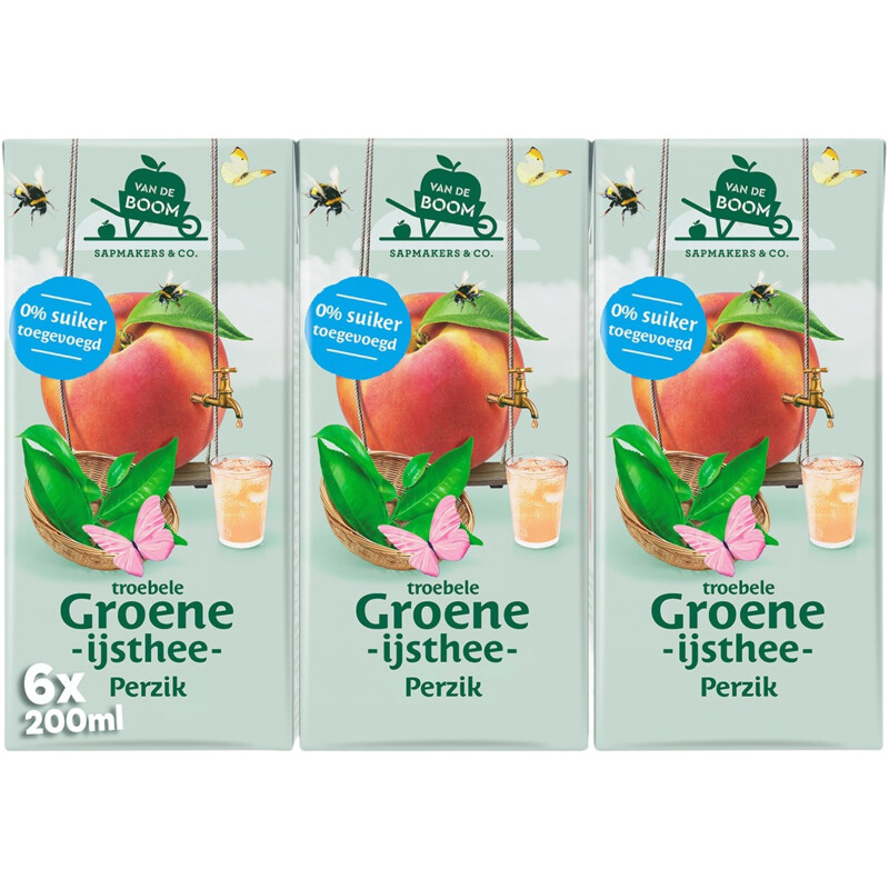 Van de Boom Troebele groene ijsthee perzik