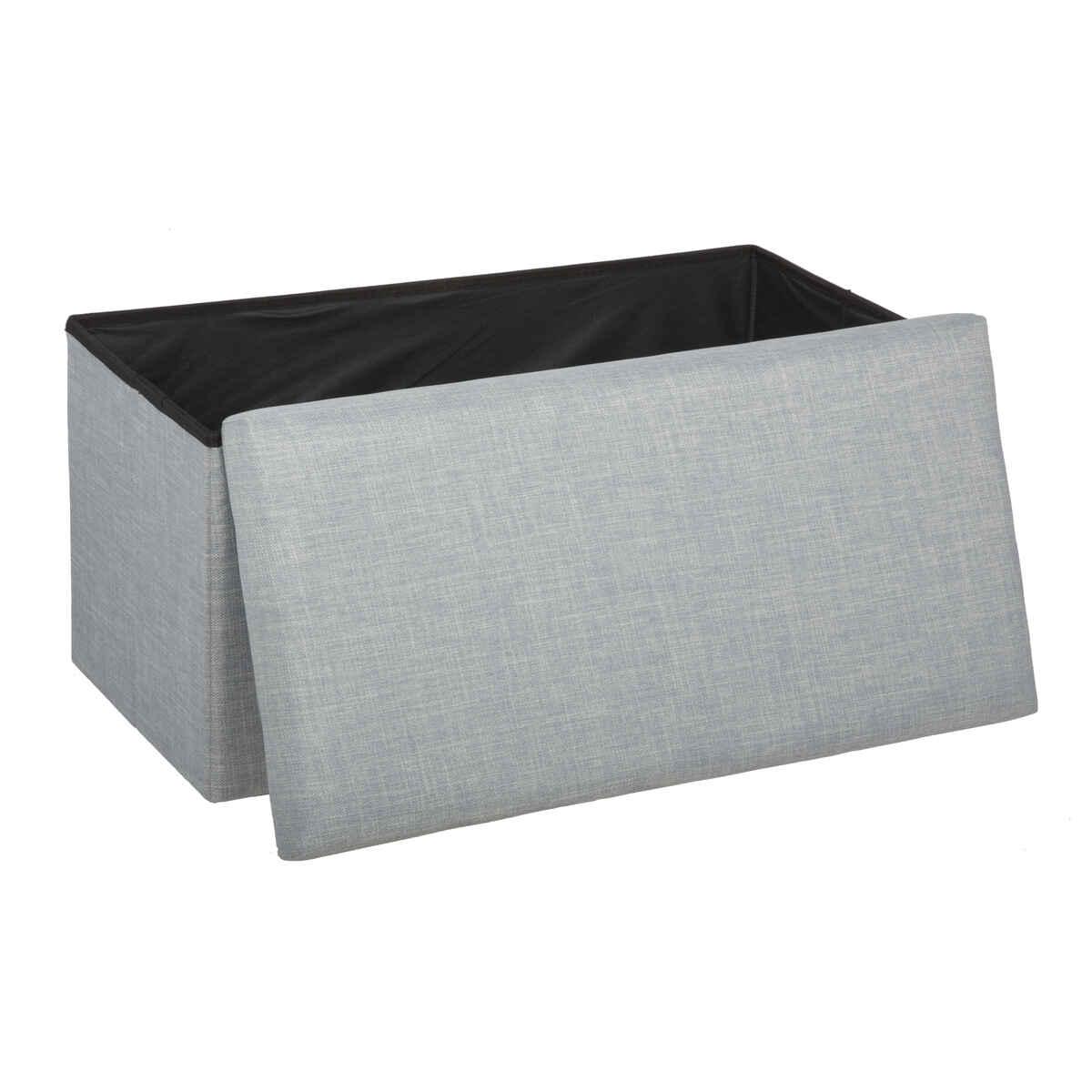POUF PLIANT DOUBLE TOMAZ GRIS CLAIR