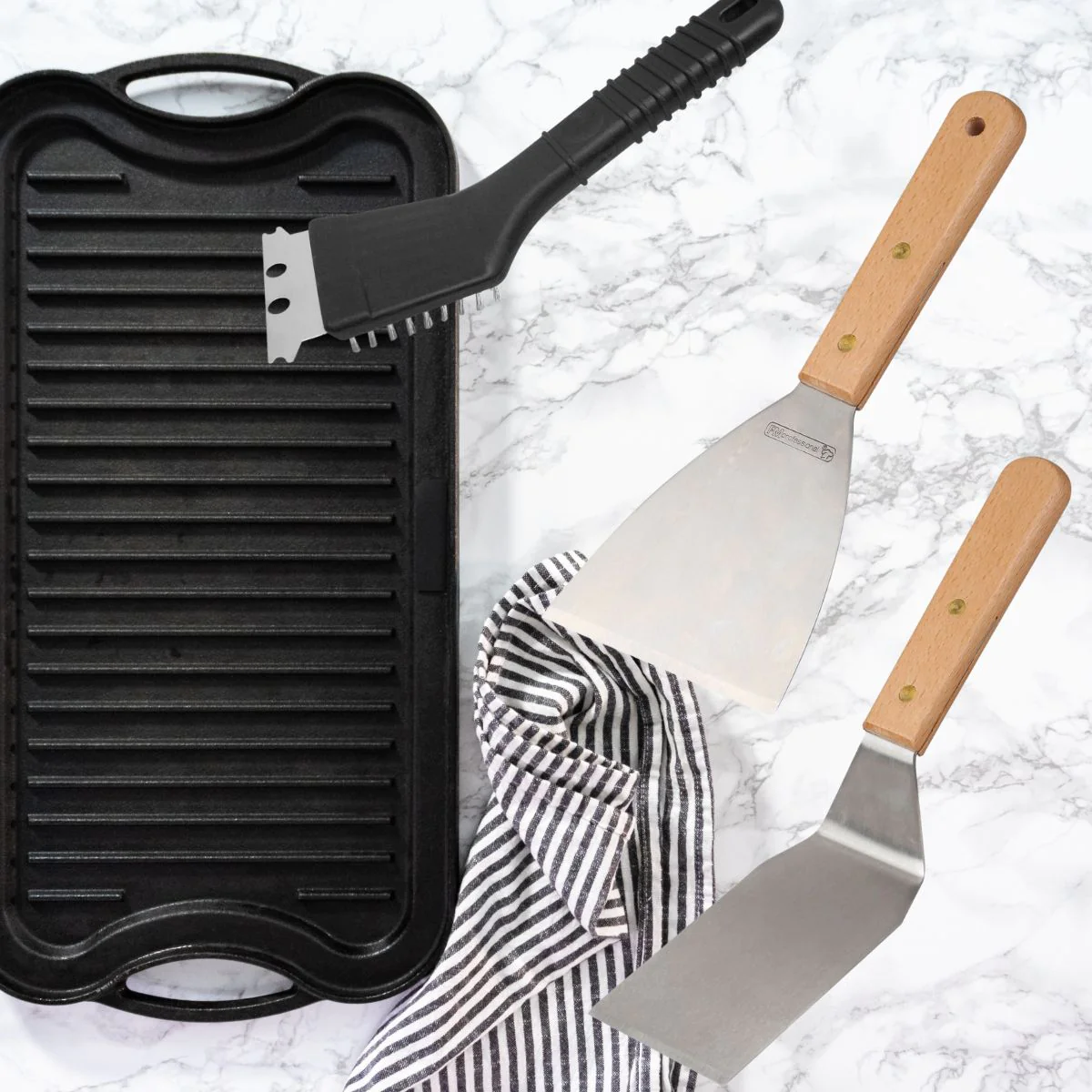 Ensemble 3 ustensiles professionnels pour plancha FM Professional