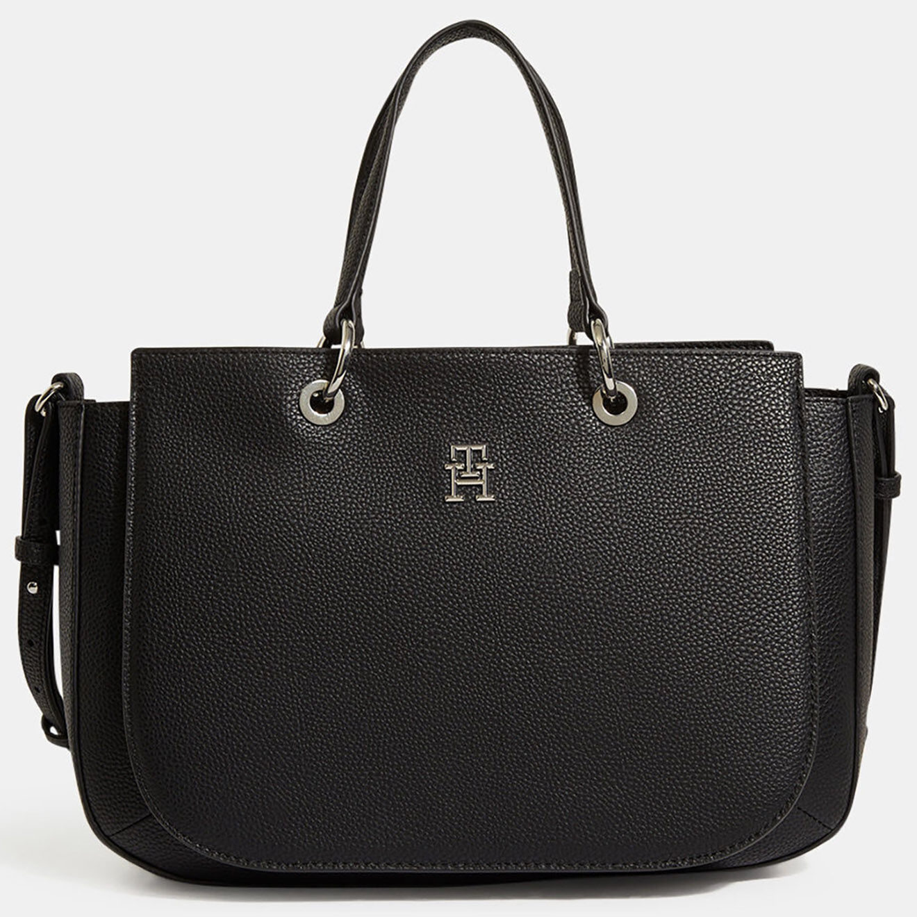 Tommy Hilfiger Sac cabas Emblem Satchel noir - 24x36x12 cm