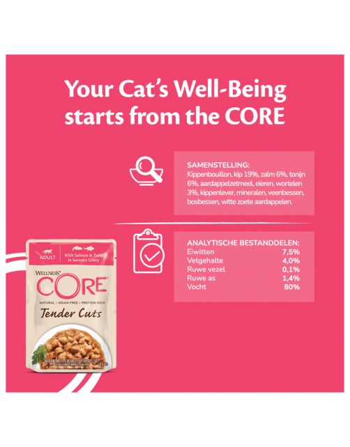 Wellness Core Tender Cuts 85 g - Kattenvoer