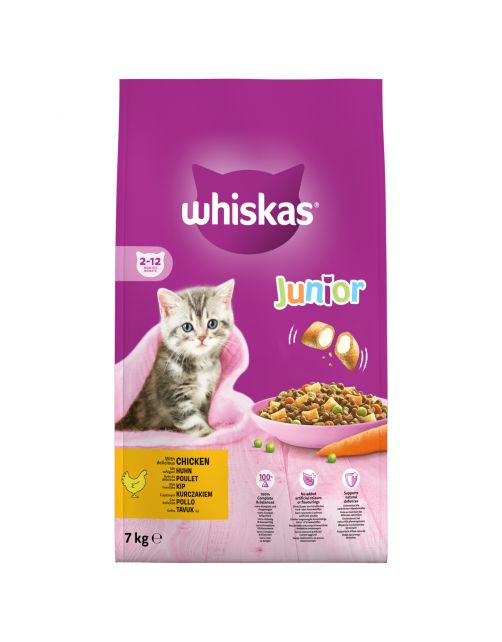 Whiskas Brokjes Junior Kip - Kattenvoer