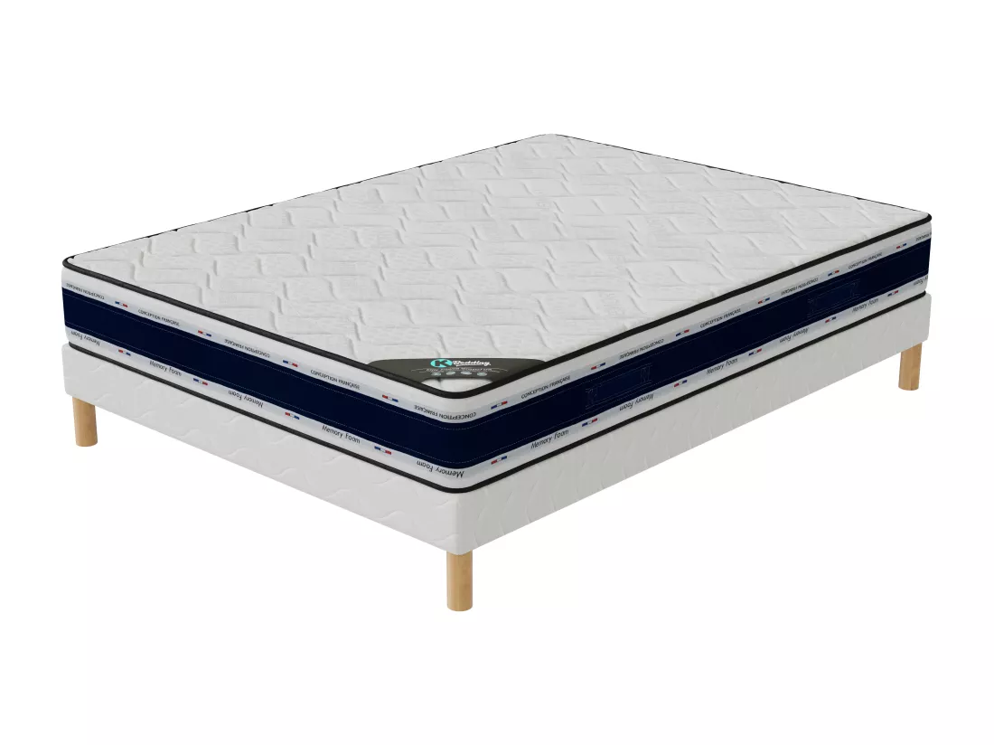 Ensemble matelas Blue Memory + sommier 120x190 hauteur 22cm