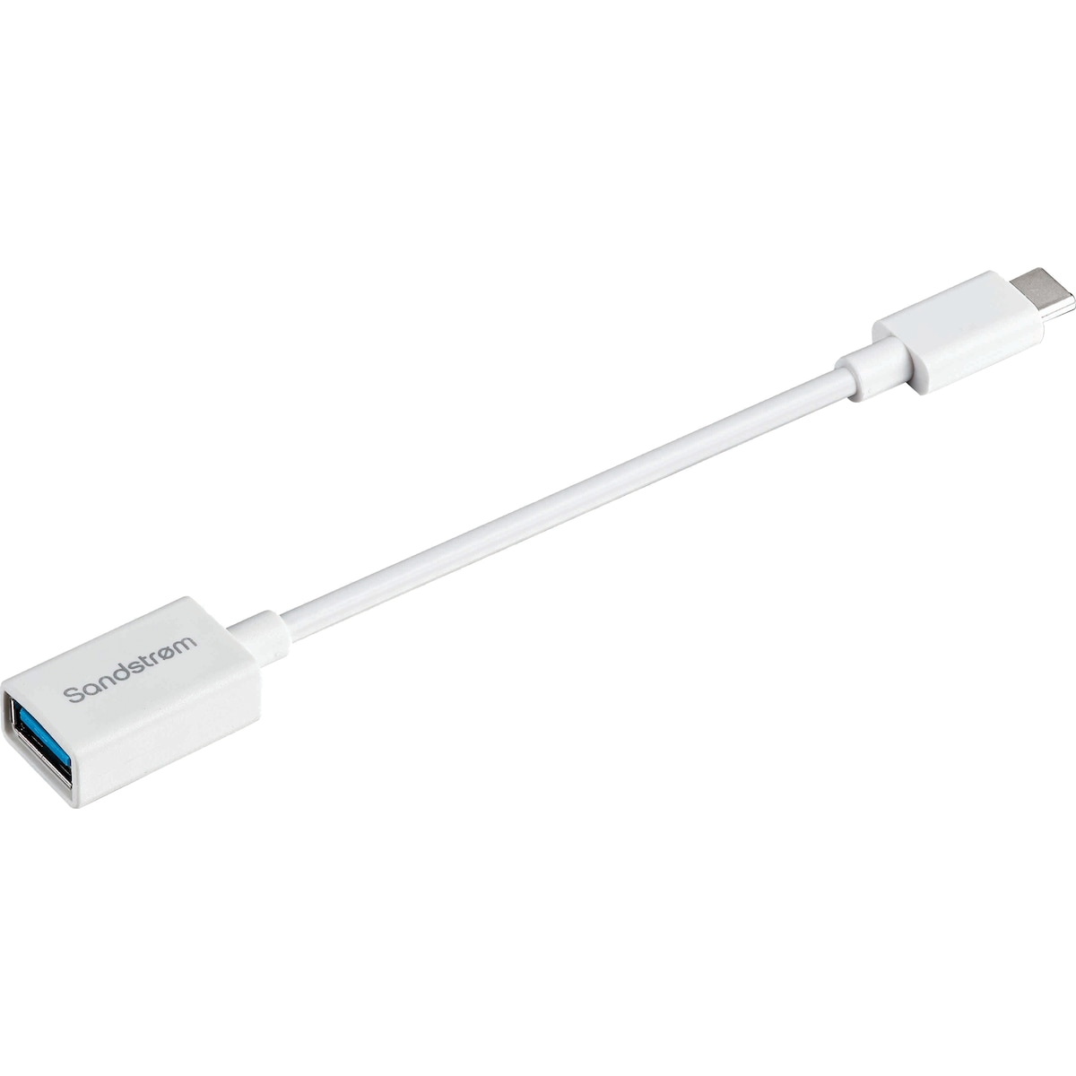 Sandstrøm USB-A til USB-C kabeladapter