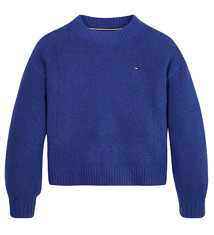 Tommy Hilfiger Bluse - Strick - Pointelle - Navy Voyage