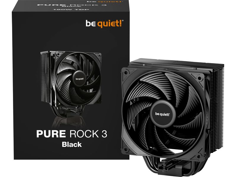 be quiet! CPU-Kühler Pure Rock 3 Schwarz Leistungsvoller CPU-Kühler
