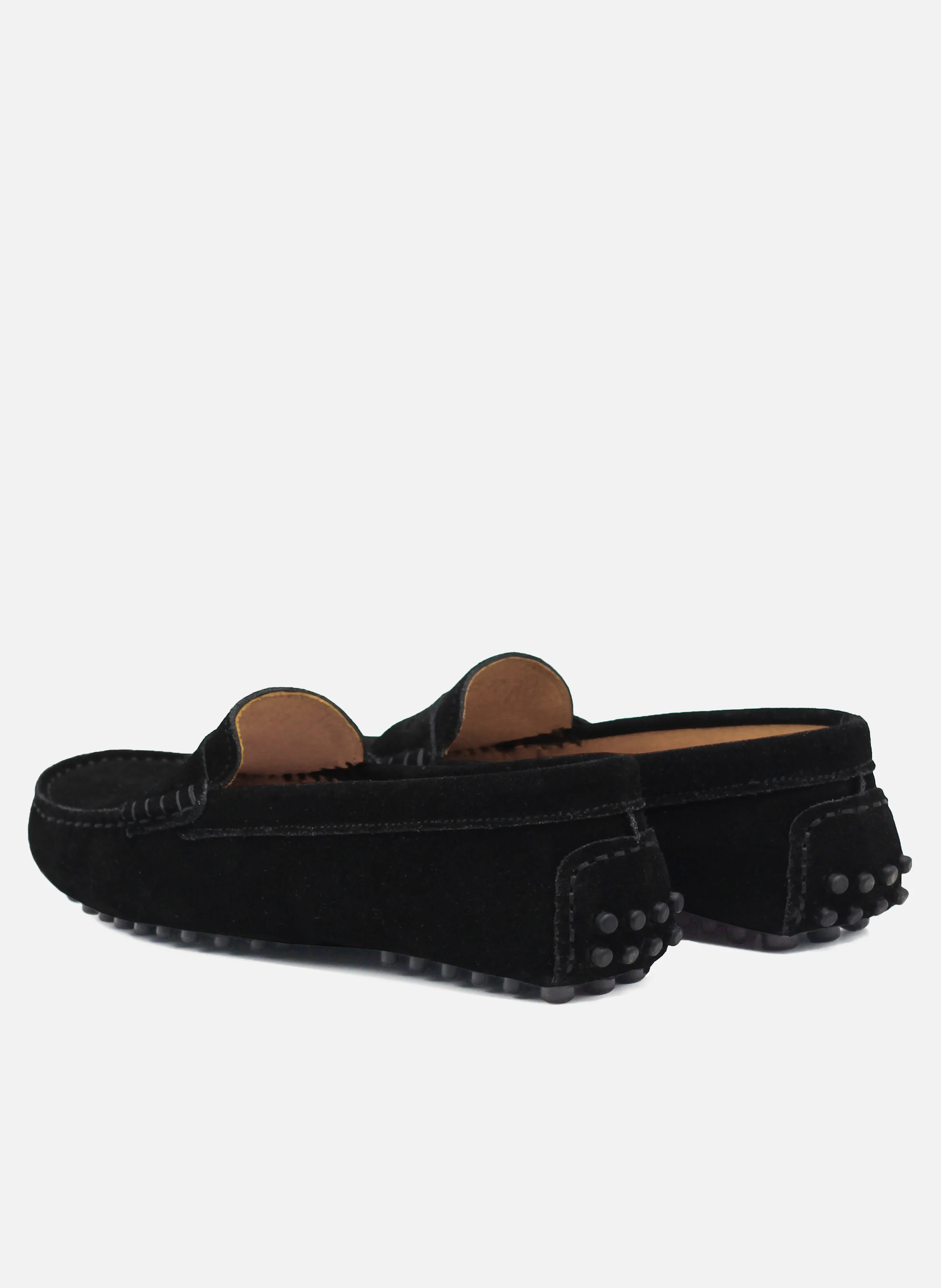 Mocassins femme cuir daim | Noir