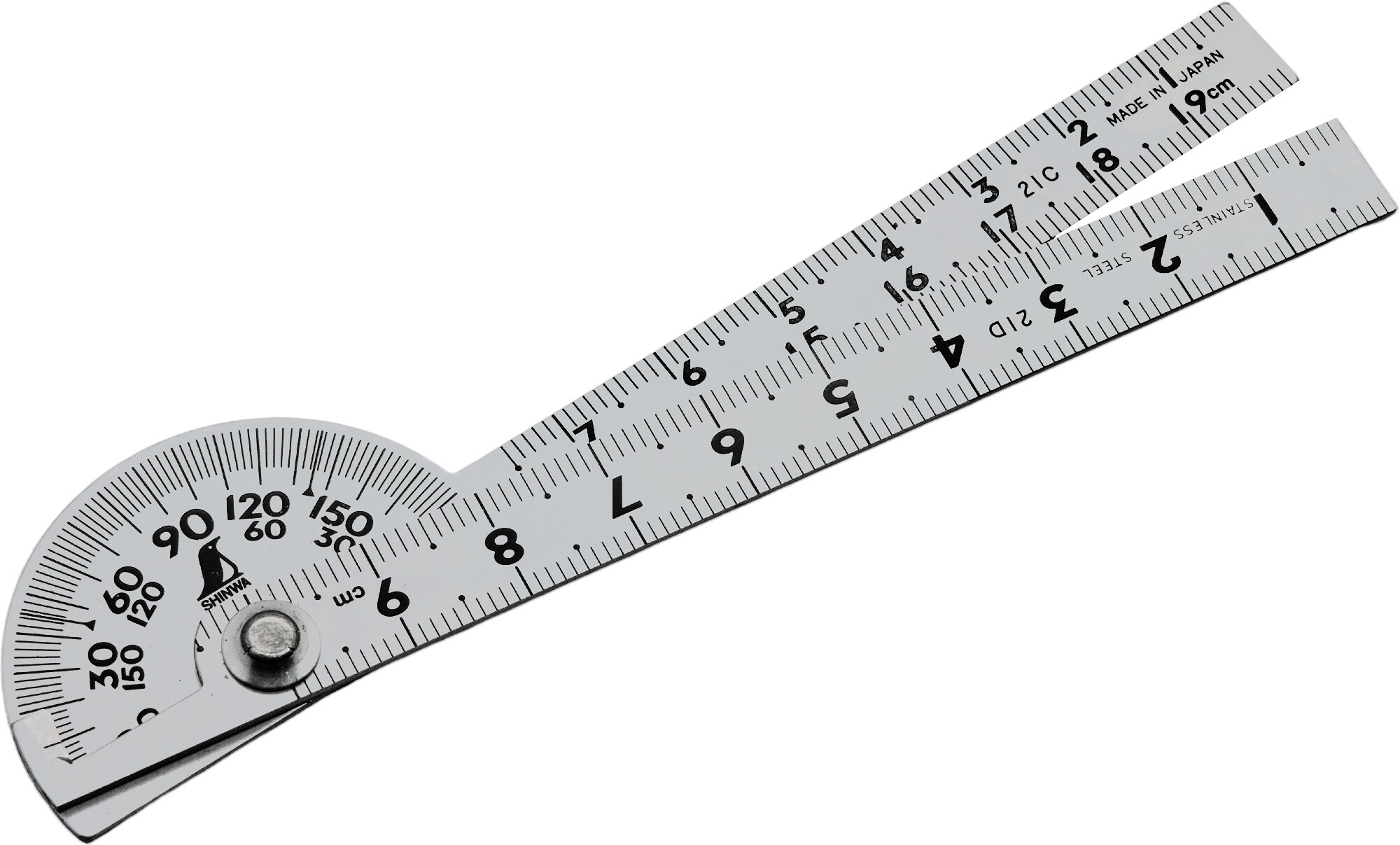FAMEX 12555 Gradmesser No.40, Winkelmesser 90°, 10cm - Shinwa 62995
