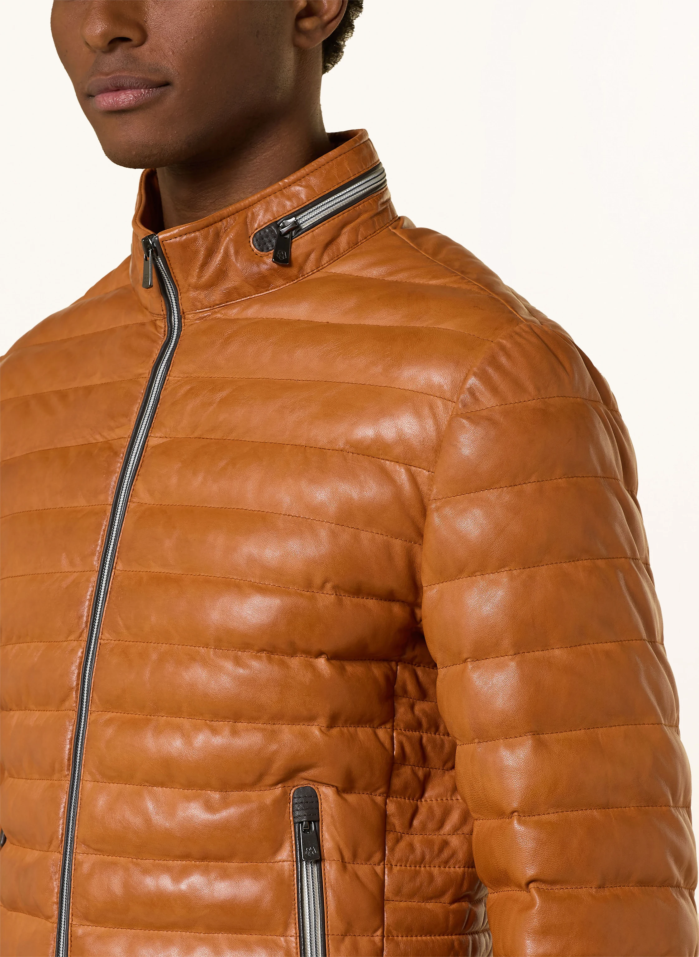 MILESTONE Steppjacke MSCORTINO aus Leder mit DUPONT™ SORONA®-Isolierung