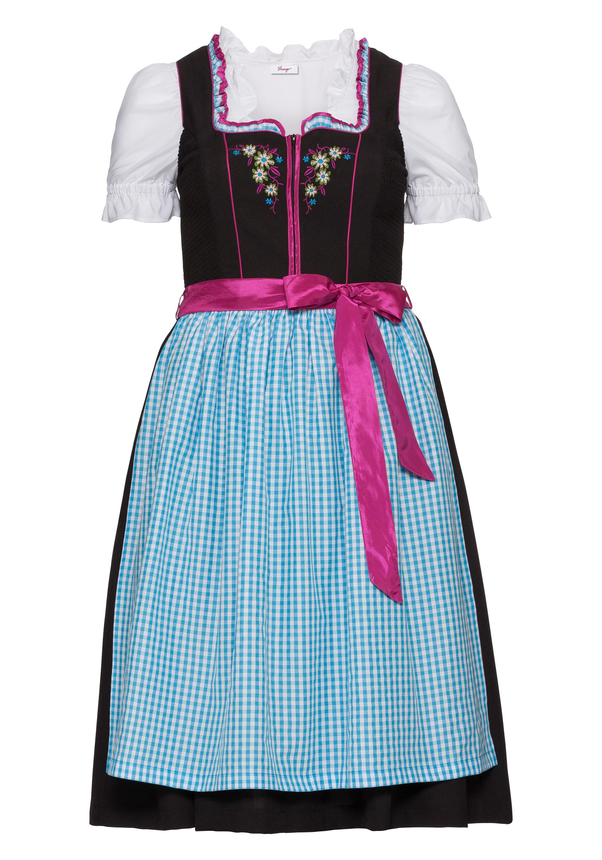 Dirndl mit Schürze und Bluse 3tlg.