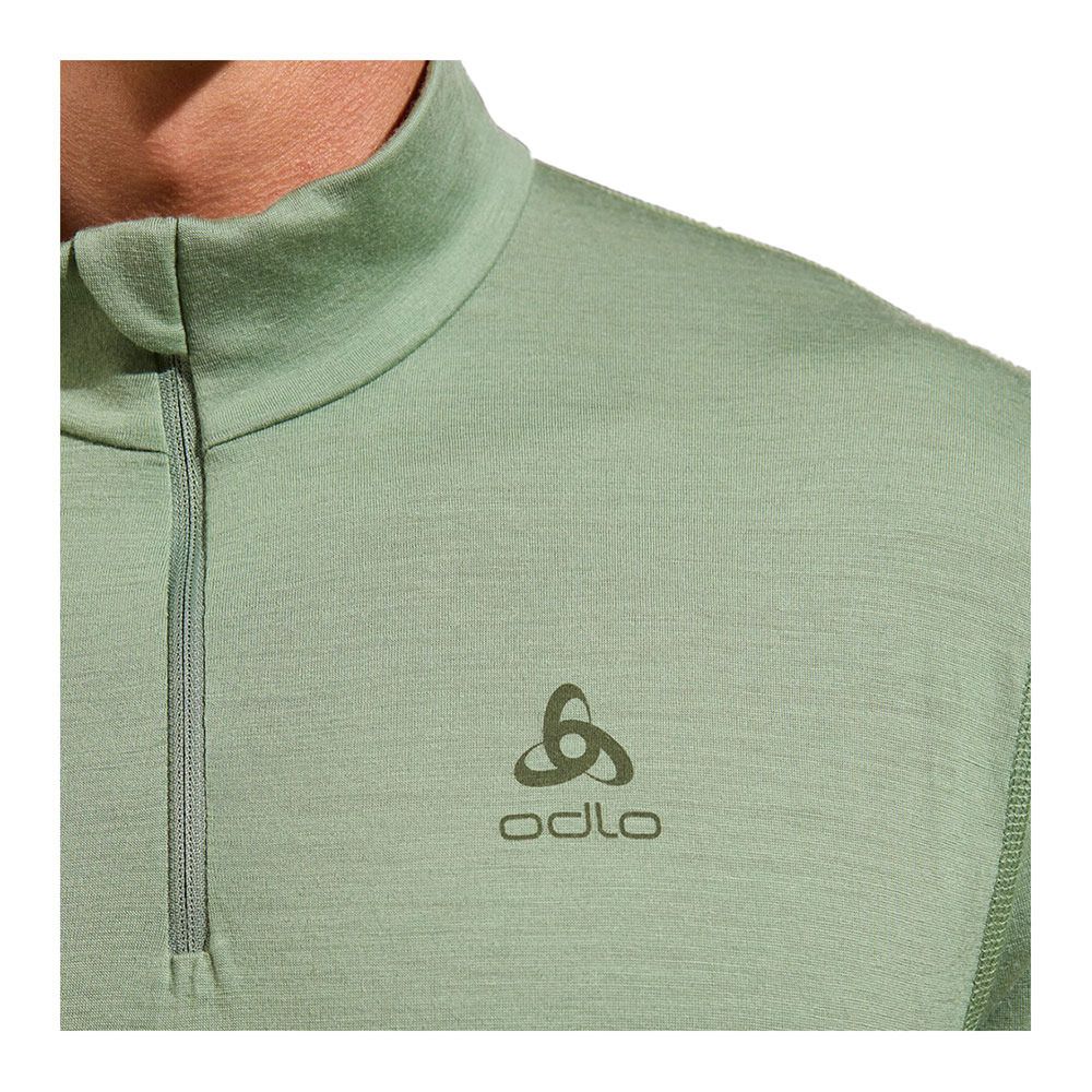 Odlo MERINO 200 - Sous-couche Homme matte green