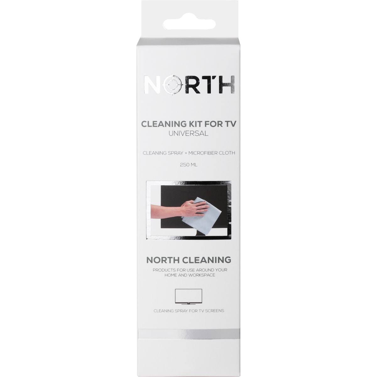 NORTH Rengjøringskit TV Væske 250ml og Rengjøringsklut