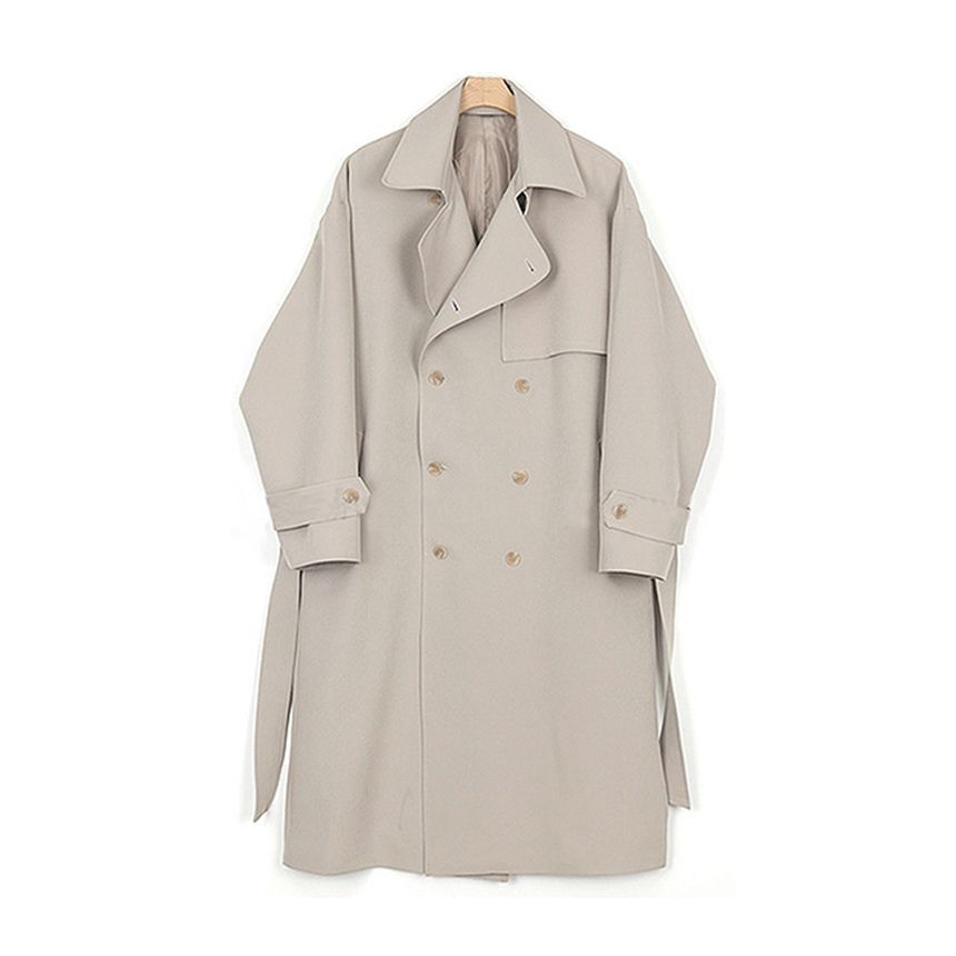 DragonRoad - Effen midi-trenchcoat