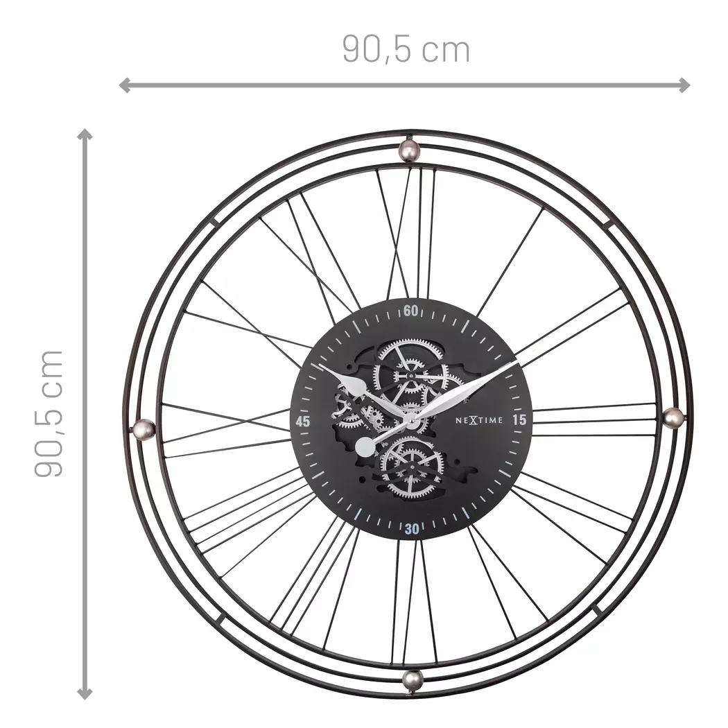 Quarzwanduhr Wire Gear Clock Ø 90,5 cm