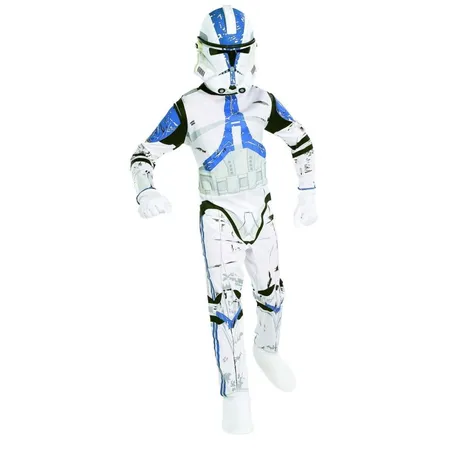 Rubies Kinderkostüm Star Wars Clonetroopers Gr. M, Overall mit Helm