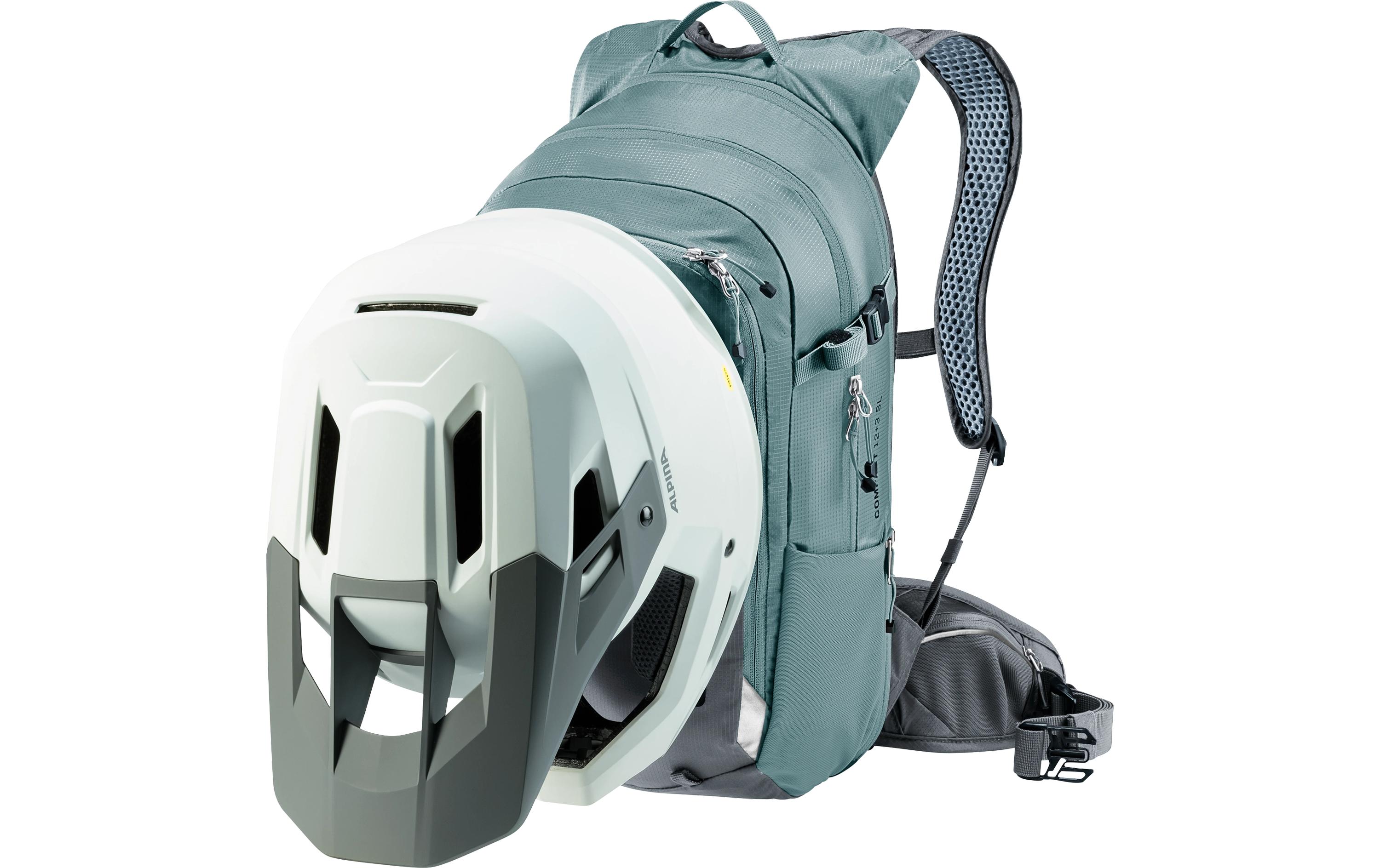 Rucksack Compact 12+3 SL Dunkelgrau/DunkelgrünMountainbike-Rucksack