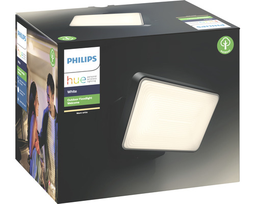 Philips Hue dimbare schijnwerper 30W 2300 lm Welcome zwart - Compatibel met SMART HOME van Hornbach
