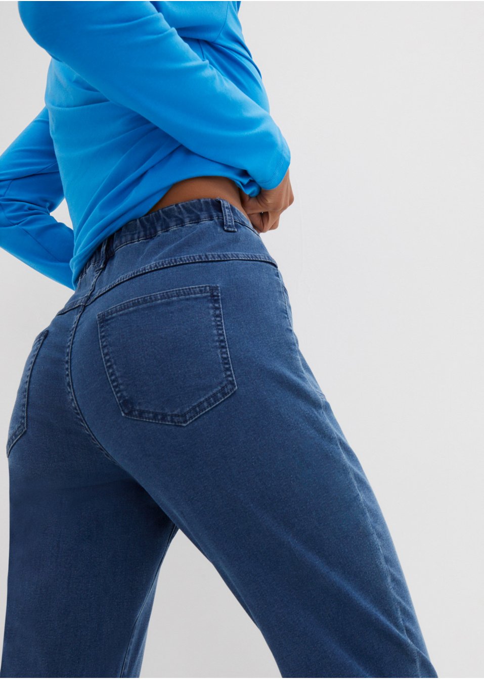 Jean thermo coupe haute Mom, avec taille confortable