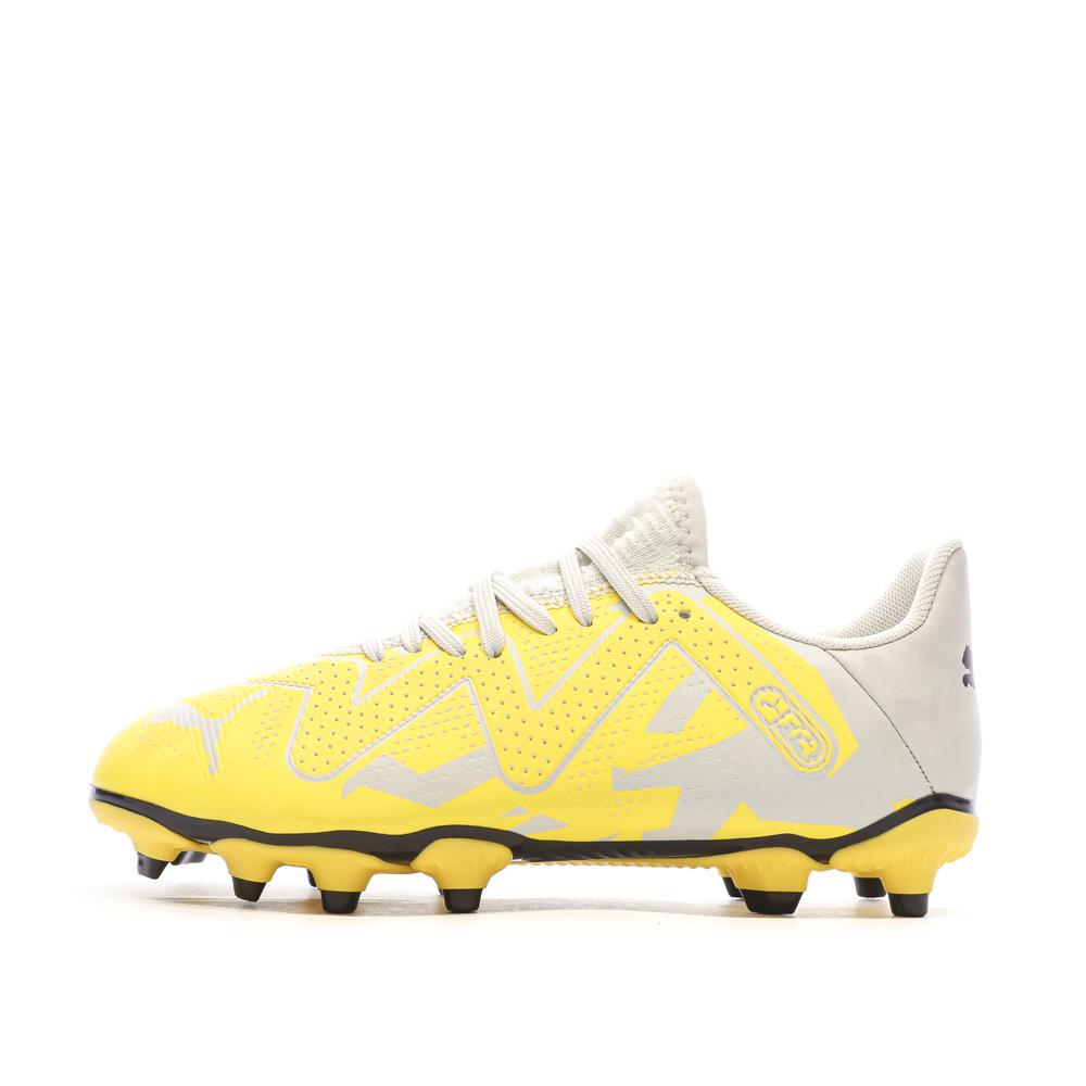 Puma Chaussures de Foot Jaune/Gris Garçon Puma Future Play FG/AG