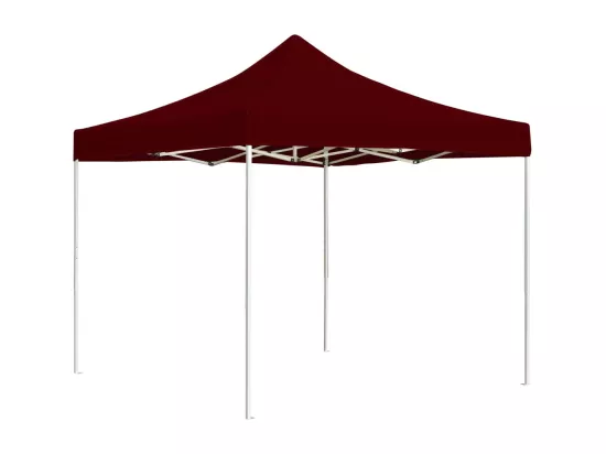 Tente de réception pliable Aluminium 3 x 3 m Bordeaux