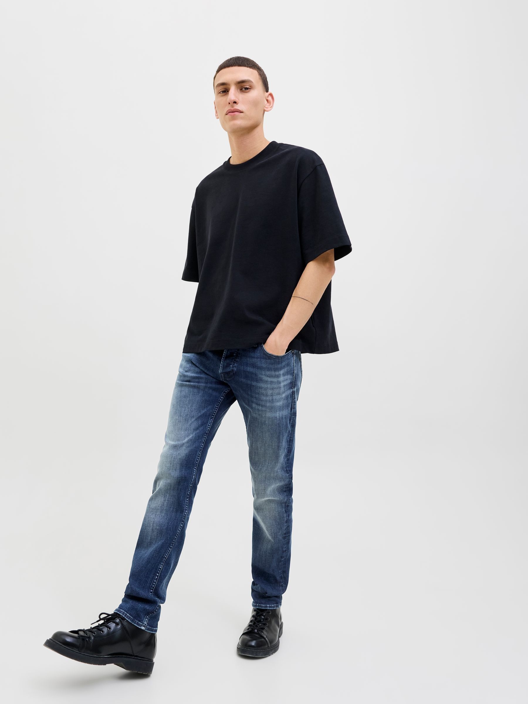 Blauw - JACK & JONES Slim-fit Glenn jeans