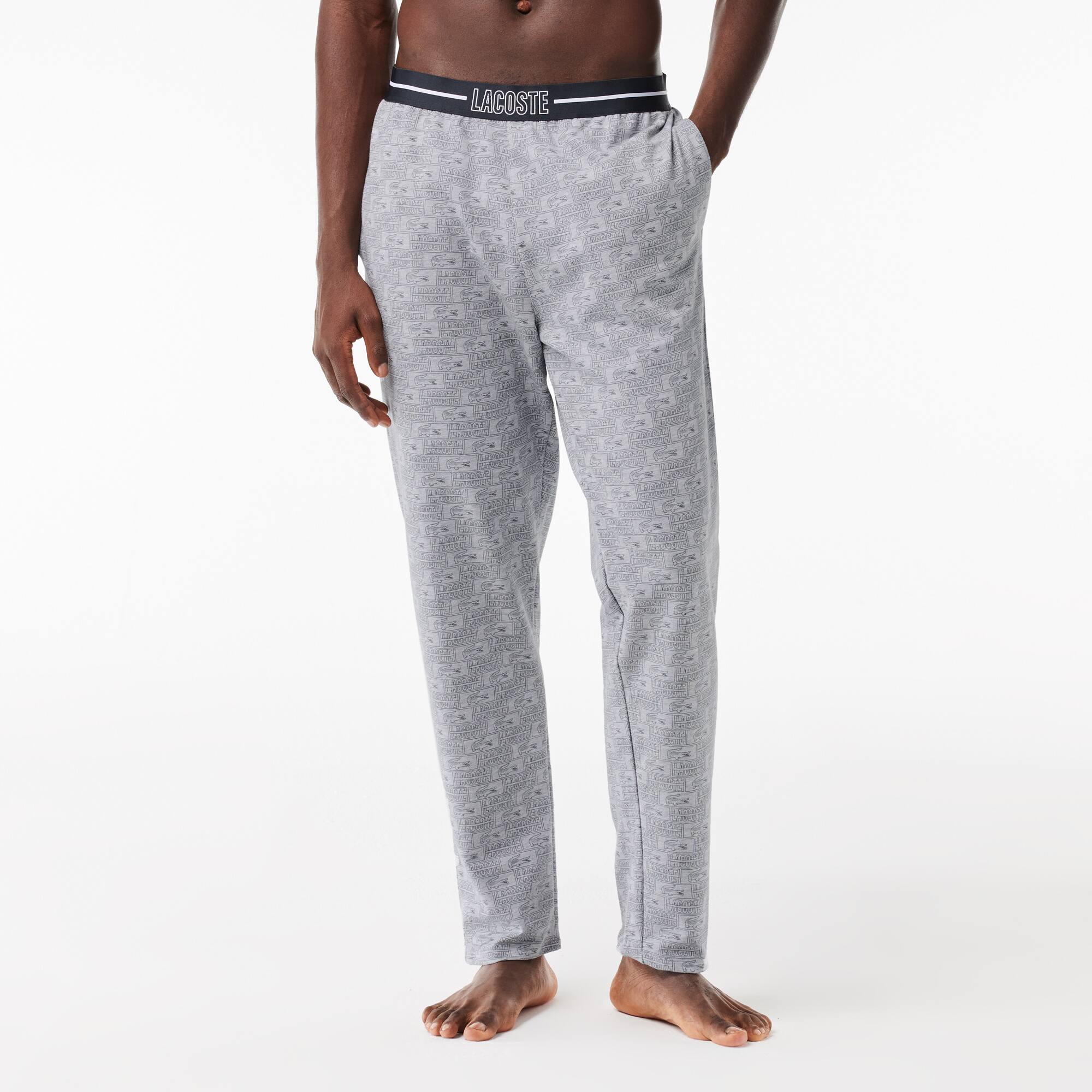 Pantalon d'intérieur en molleton de coton Pyjamas - Gris - Lacoste - Homme