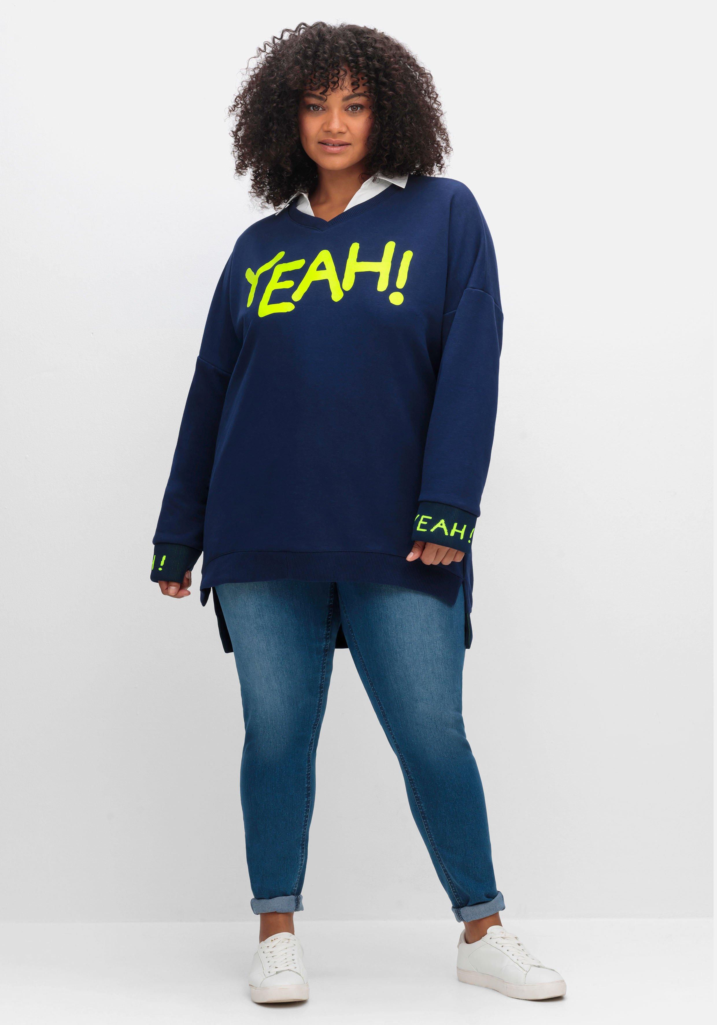 Oversize-Sweatshirt mit Statement-Frontdruck