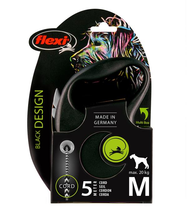flexi® Hundeleine Seil-Leine Black Design,