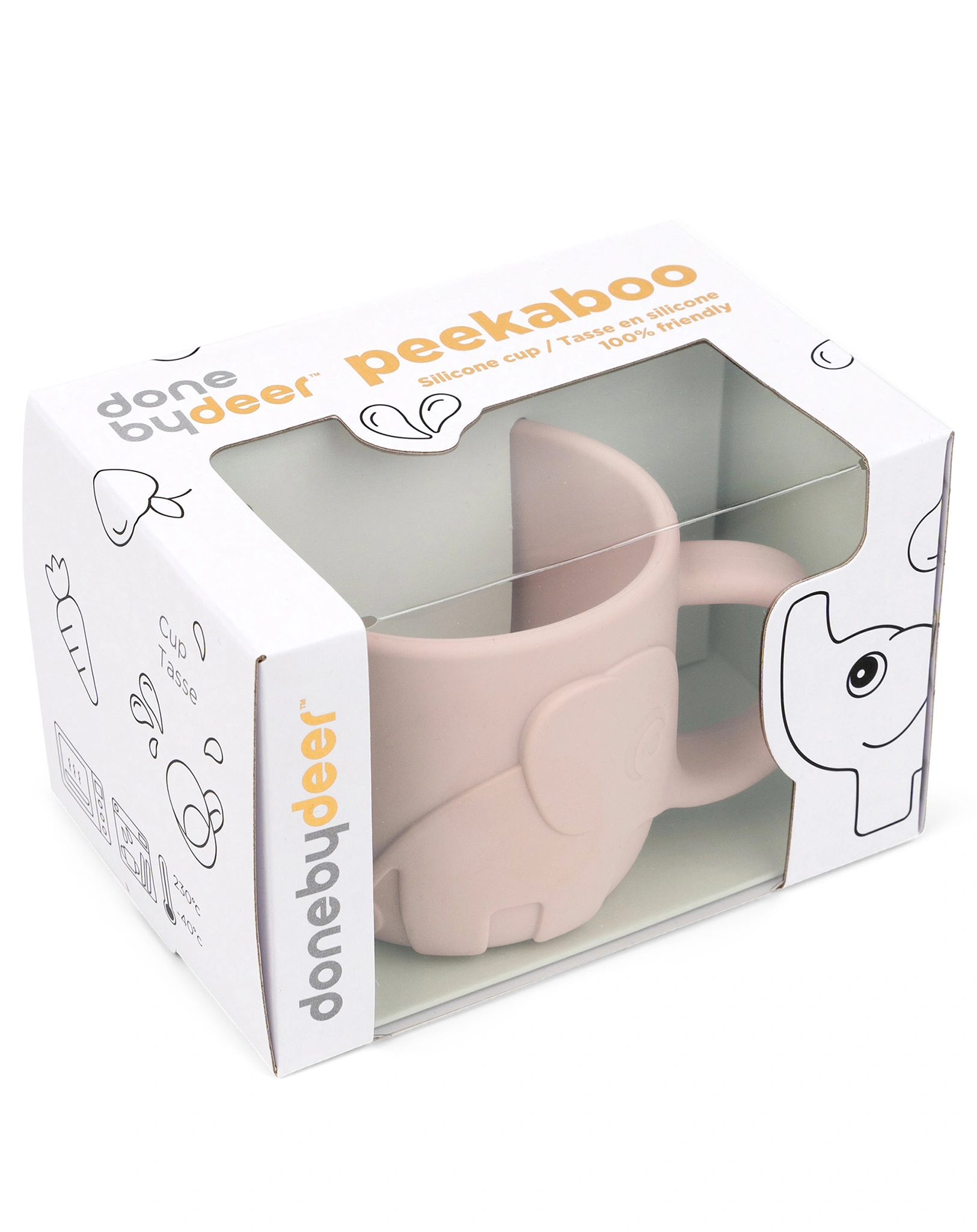 Silikon-Becher PEEKABOO - ELPHEE (165ml) in rosa