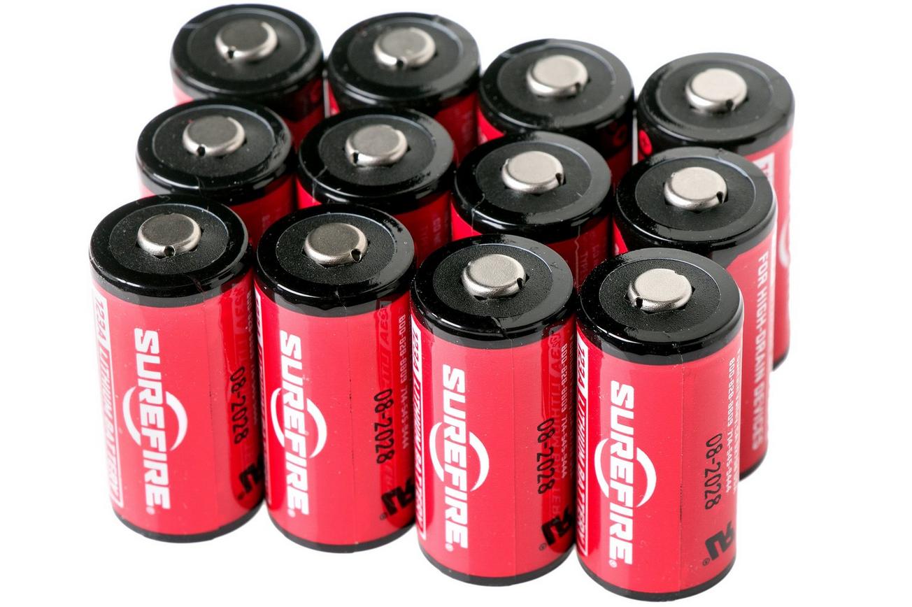 SureFire CR123A batterijen, 12 stuks in een doosje