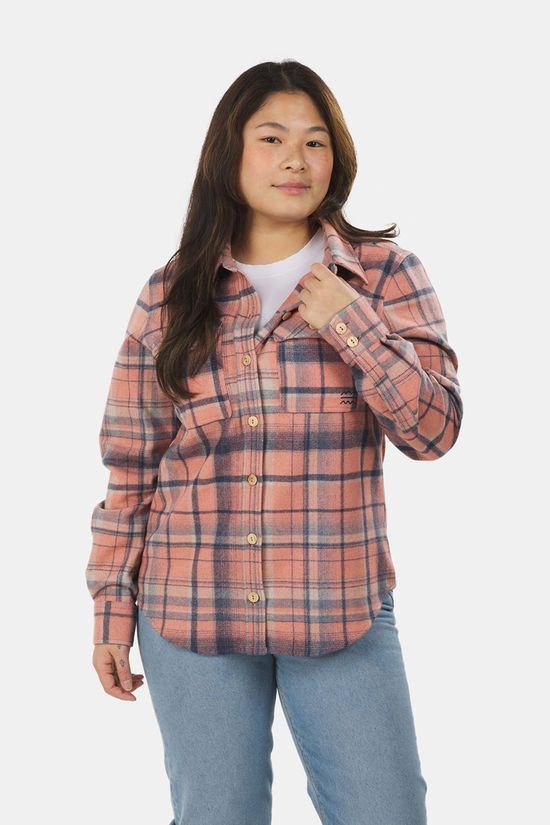 Buitenmens Buitenmens Flannel Melton Ruit Blouse Dames