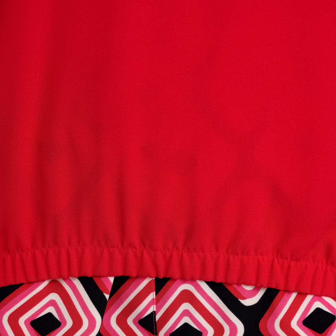 Gina Benotti Damen Bluse mit elastischem Saum rot
